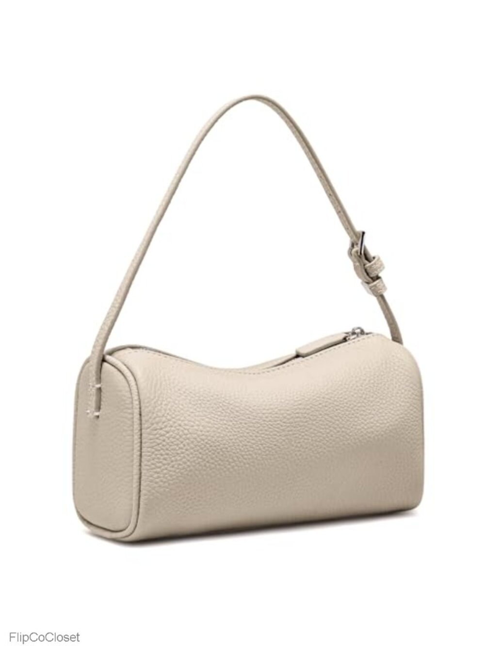 Small Genuine Leather Barrel Crossbody Purse Women's Trendy Mini Shoulder Bag